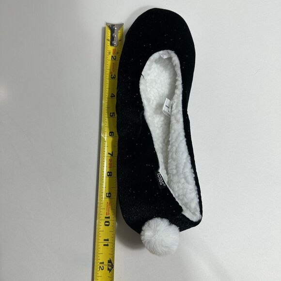TTOTES TOASTIES Black Eye Mask & Ballet Slippers Set Womens Size Large 8-9 NEW - Picture 7 of 12